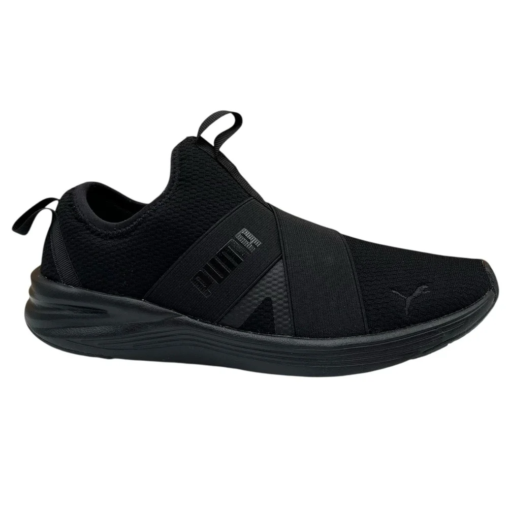 Puma Women's Better Foam Prowl Slip-on Knit Sneaker Size 7 Solid Black Stretch